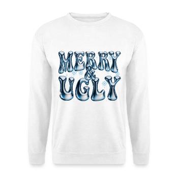 Merry and Ugly - Unisex Pullover - Weiß - Vorne - Alina (178cm) & Michal (187cm)