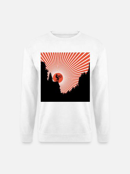 Mountainbike Fahrrad Berge - Unisex Pullover - Weiß