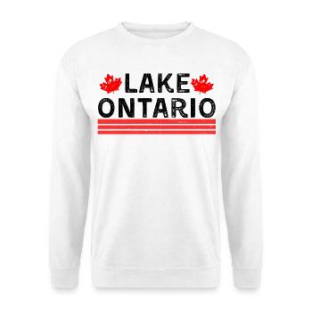 Ontariosee, Kanada - Unisex Pullover - Weiß - Vorne - Alina (178cm) & Michal (187cm)