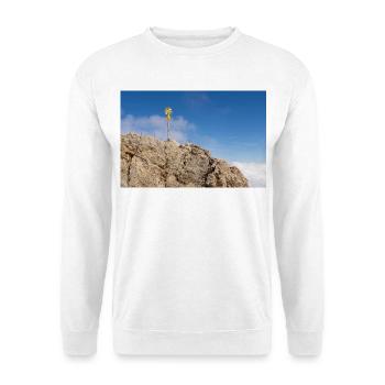 Summit Cross on the Zugspitze - Unisex Pullover - Weiß - Vorne - Alina (178cm) & Michal (187cm)