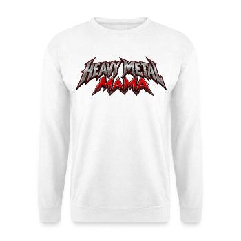 Metal Mama – Rockerin mit Power - Unisex Pullover - Weiß - Vorne - Alina (178cm) & Michal (187cm)