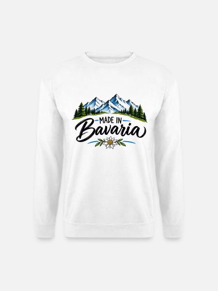 Made in Bavaria - Alpen & Heimat - Unisex Pullover - Weiß