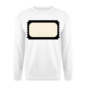 Ticket - Unisex Pullover - Weiß - Vorne - Alina (178cm) & Michal (187cm)