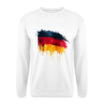 German flag - Unisex Pullover - Weiß - Vorne - Alina (178cm) & Michal (187cm)