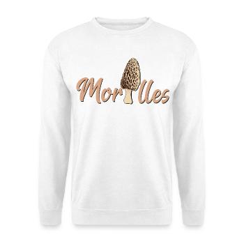 Morcheln - Unisex Pullover - Weiß - Vorne - Alina (178cm) & Michal (187cm)