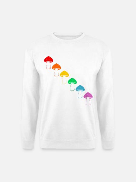 Vielfalt der Regenbogenpilze - Unisex Pullover - Weiß