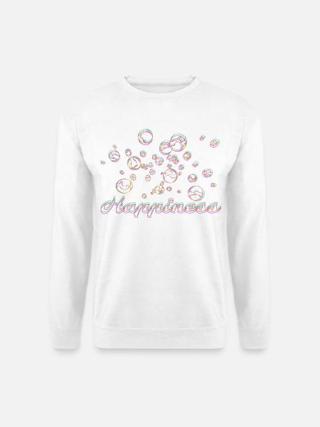 Happiness und Seifenblasen - Unisex Pullover - Weiß
