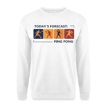 Tischtennis Vorhersage Für Heute Ping-Pong - Unisex Pullover - Weiß - Vorne - Alina (178cm) & Michal (187cm)