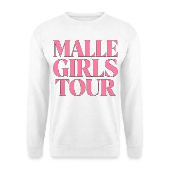 Malle Girls Tour - Unisex Pullover - Weiß - Vorne - Alina (178cm) & Michal (187cm)