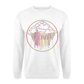 Bunte Wolke - Unisex Pullover - Weiß - Vorne - Alina (178cm) & Michal (187cm)