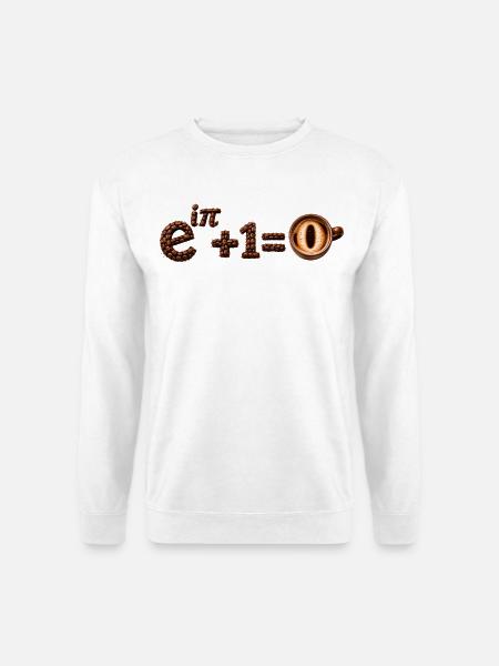 Die Identität des Euler Math Cafés - Unisex Pullover - Weiß