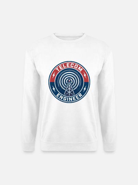 Telekommunikationsingenieur Sendeturm-Abzeichen-Geschenk - Unisex Pullover - Weiß