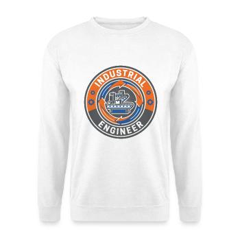 Industrieingenieur-Prozessschleifen-Abzeichen-Geschenk - Unisex Pullover - Weiß - Vorne - Alina (178cm) & Michal (187cm)