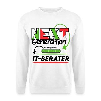IT-Berater Next Generation Beruf Arbeit Mann Job - Unisex Pullover - Weiß - Vorne - Alina (178cm) & Michal (187cm)