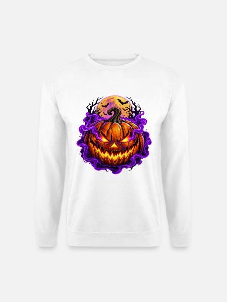 Lila Nebel-Kürbis - Unisex Pullover - Weiß