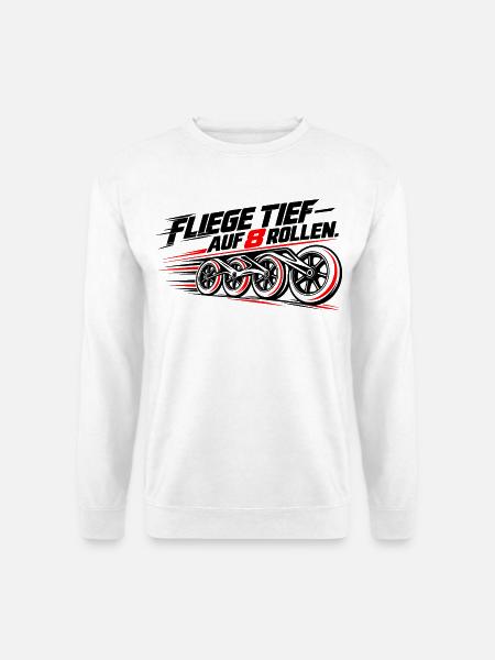 Fliege tief auf 8 Rollen Skate - Unisex Pullover - Weiß
