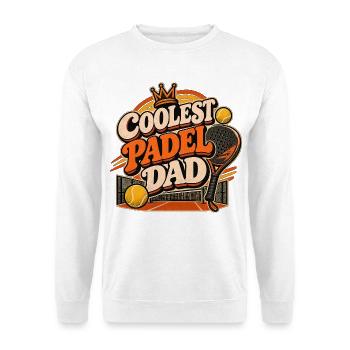Coolster Padel Papa | Vintage Padel - Unisex Pullover - Weiß - Vorne - Alina (178cm) & Michal (187cm)