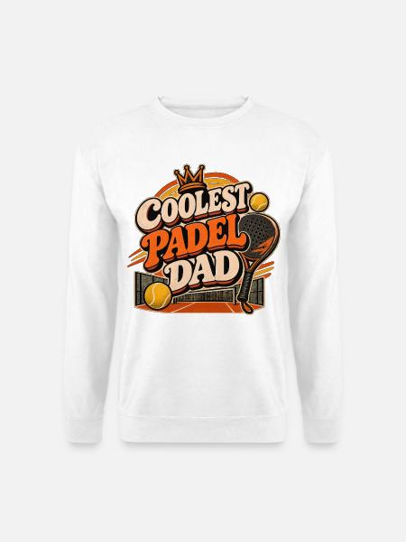 Coolster Padel Papa | Vintage Padel - Unisex Pullover - Weiß