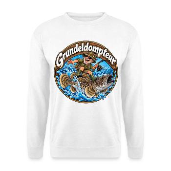Grundeljäger - Unisex Pullover - Weiß - Vorne - Alina (178cm) & Michal (187cm)