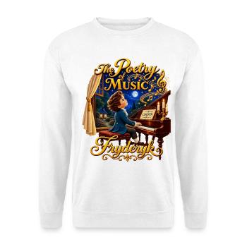 Chopin Music Gift – Die Poesie der Musik - Unisex Pullover - Weiß - Vorne - Alina (178cm) & Michal (187cm)