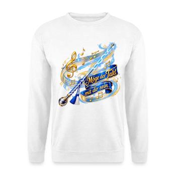 Stabführer - Möge der Takt mit dir sein - Unisex Pullover - Weiß - Vorne - Alina (178cm) & Michal (187cm)
