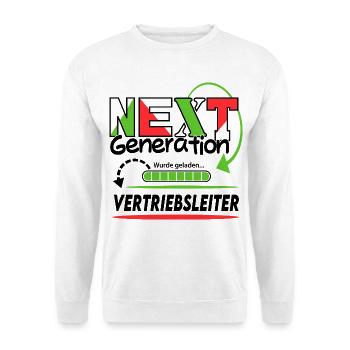 Vertriebsleiter Next Generation Beruf Arbeit Mann  - Unisex Pullover - Weiß - Vorne - Alina (178cm) & Michal (187cm)