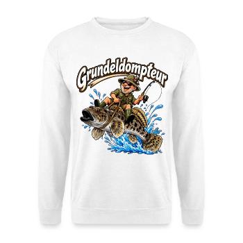 Grundeldompteur - Unisex Pullover - Weiß - Vorne - Alina (178cm) & Michal (187cm)