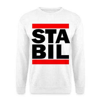 STABIL - BARS - Unisex Pullover - Weiß - Vorne - Alina (178cm) & Michal (187cm)