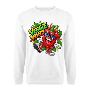 Coole Paprika - Unisex Pullover - Weiß - Vorne - Alina (178cm) & Michal (187cm)