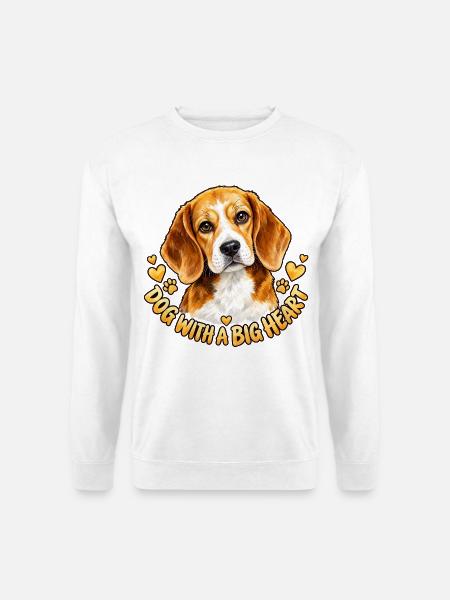 Beagle voller Liebe - Unisex Pullover - Weiß