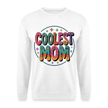 Coolest Mom Farbexplosion - Unisex Pullover - Weiß - Vorne - Alina (178cm) & Michal (187cm)