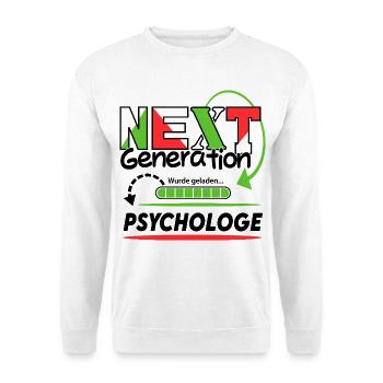 Psychologe Next Generation Beruf Arbeit Mann Job - Unisex Pullover - Weiß - Vorne - Alina (178cm) & Michal (187cm)