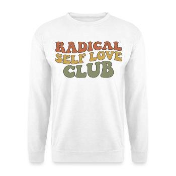 Radical Self Love Club - Unisex Pullover - Weiß - Vorne - Alina (178cm) & Michal (187cm)