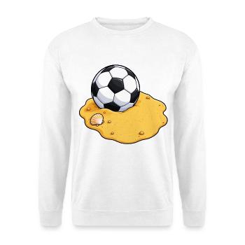 Beach Soccer Ball - Unisex Pullover - Weiß - Vorne - Alina (178cm) & Michal (187cm)