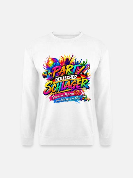 Deutscher Schlager , Schlager Party - Unisex Pullover - Weiß