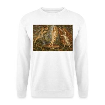 Geburt des Mushroom Crop Top - Unisex Pullover - Weiß - Vorne - Alina (178cm) & Michal (187cm)