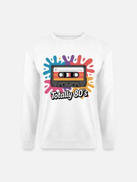 Cassette Pop Splash 80er 80er - Unisex Pullover - Weiß