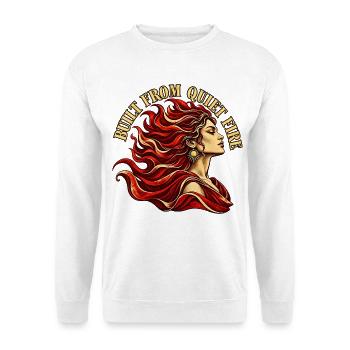 Stilles Feuer - Unisex Pullover - Weiß - Vorne - Alina (178cm) & Michal (187cm)