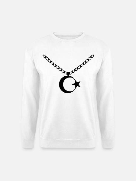 Türkei Flagge Kette - Unisex Pullover - Weiß
