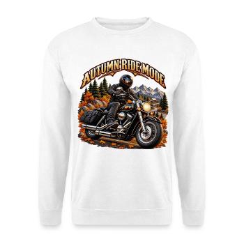 Autumn Ride Mode - Unisex Pullover - Weiß - Vorne - Alina (178cm) & Michal (187cm)