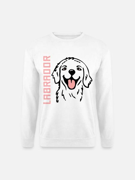 Glückliche Hunde Labrador - Unisex Pullover - Weiß