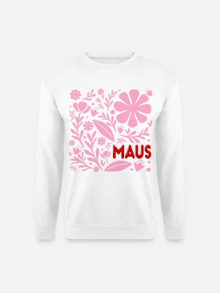 Blumen für Maus - Unisex Pullover - Weiß