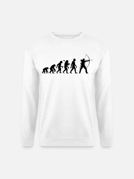 Bogenschütze Evolution Für Hobby Bogenschießen - Unisex Pullover - Weiß