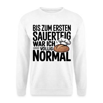 Mein Sauerteig - Unisex Pullover - Weiß - Vorne - Alina (178cm) & Michal (187cm)