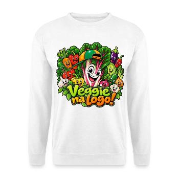 Lustiger Mangold - Unisex Pullover - Weiß - Vorne - Alina (178cm) & Michal (187cm)