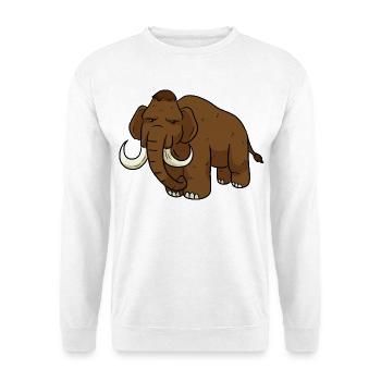 Mammut Eiszeittiere Eiszeit Steinzeit - Unisex Pullover - Weiß - Vorne - Alina (178cm) & Michal (187cm)