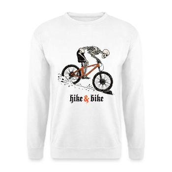 Hike nd bike - Unisex Pullover - Weiß - Vorne - Alina (178cm) & Michal (187cm)