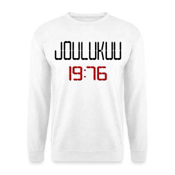 Finnland, Geburtstag Dezember 1976 - Unisex Pullover - Weiß - Vorne - Alina (178cm) & Michal (187cm)