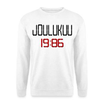 Finnland, Geburtstag im Dezember 1986 - Unisex Pullover - Weiß - Vorne - Alina (178cm) & Michal (187cm)