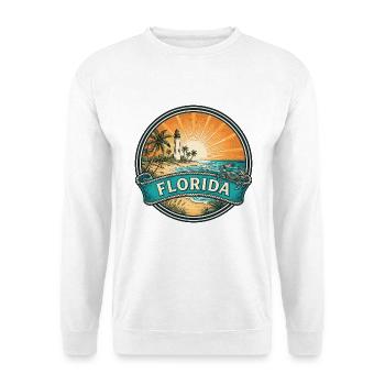 Florida Sunshine Coast Vintage-Reisegeschenk - Unisex Pullover - Weiß - Vorne - Alina (178cm) & Michal (187cm)